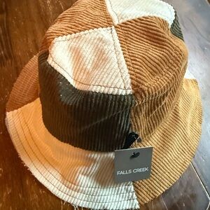 Kids Bucket Hat - Brown and Cream
